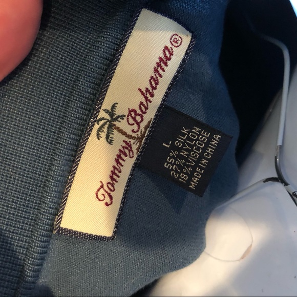 Tommy Bahama blue pullover silk sweater size Large - Picture 3 of 7
